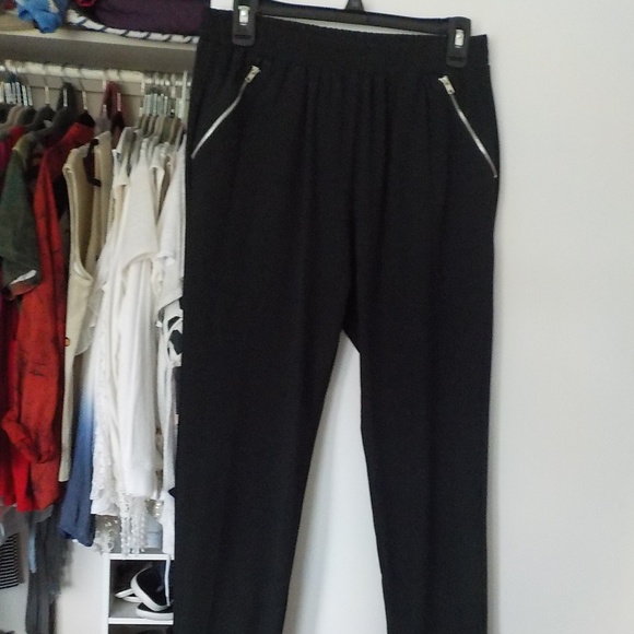 BLACK ZIP POCKET PANTS - Picture 4 of 11